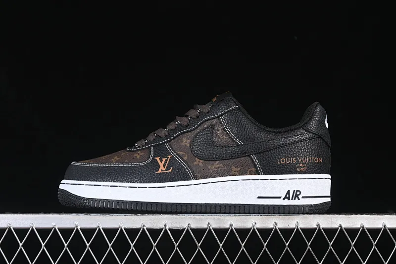 All categories Nk Air Force 1 Air Force series Nk Air Force 1 Low Air Force low-top Nike Air Force 1'07 Low LV joint classic black and brown Air Force 1 low-top casual sneakers CZ3986-002